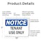 Signmission Tenant Use Only, 10 in W x Rectangle, Plastic OS-2PACK-NS-P-710-L-18540 - alternate 7